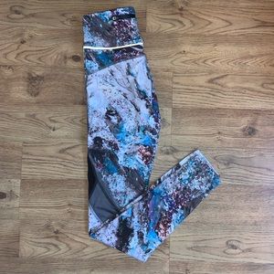 Alala Multicolor Marble Print Leggings - Blue, White, Black, Brown
